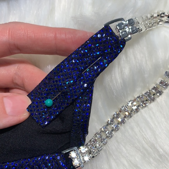 Dark blue competition simple bikini suit - Picture 11 of 12